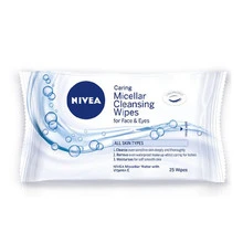 Nivea MicellAir Skin Breathe 3in1 biologiškai skaidžios micelinės makiažo valiklio servetėlės 25vnt.