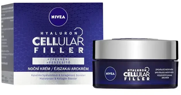 Nivea Hyaluron Cellular Filler + Stangrinamasis naktinis kremas nuo raukšlių 50ml