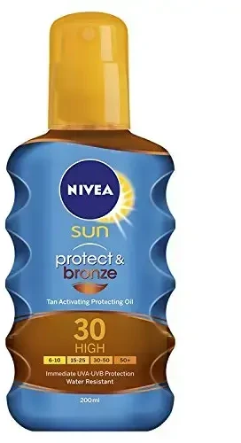 Nivea Sun Protect & Bronze Oil Purškiklis Sun Losjonas kūnui unisex, 200 ml