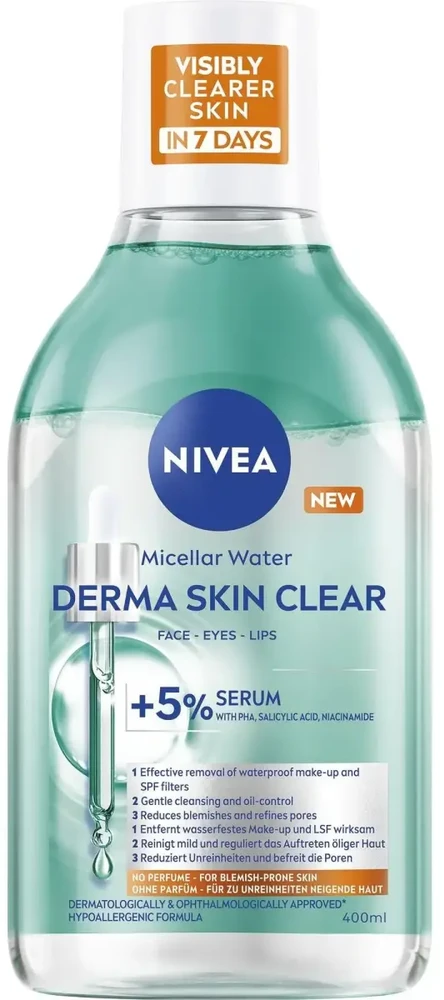 Nivea Derma Skin Clear Micellar Vanduo (Micellar Vanduo) 400 ml