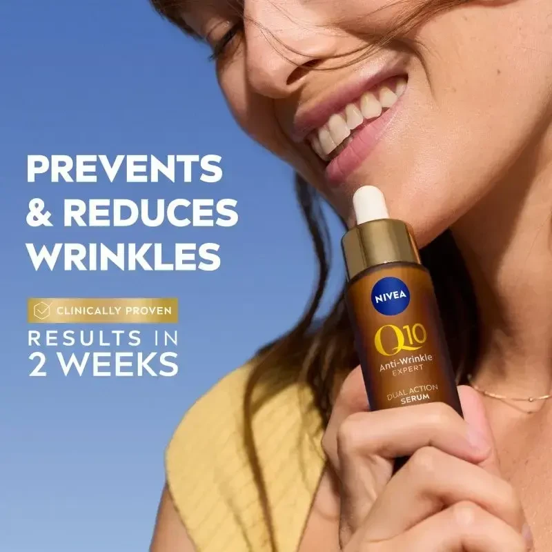 „Nivea Q10 Anti-Wrinkle Expert“ dvigubo poveikio serumas odos serumui