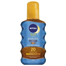Nivea Įdegio aliejus purškiamas įdegio palaikomasis SPF 20 Sun (Protect - Bronze Oil) 200 ml