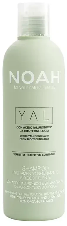 Noah YAL Hydrating And Restorative Treatment Šampūnas Atkuriamasis drėkinantis šampūnas su hialurono rūgštimi ir šalaviju, 250 ml