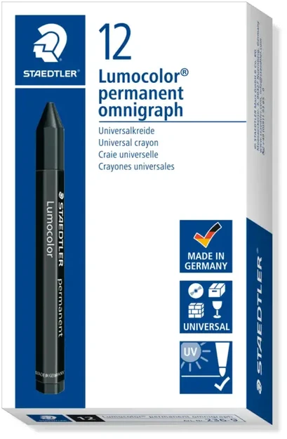 Sausas permanentinis žymeklis STAEDTLER LUMOCOLOR, JUODA
