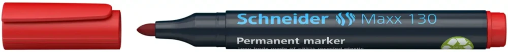 Žymeklis permanentinis Schneider Maxx 130, 1-3 mm, apvali galvutė, raudonas 1213-019