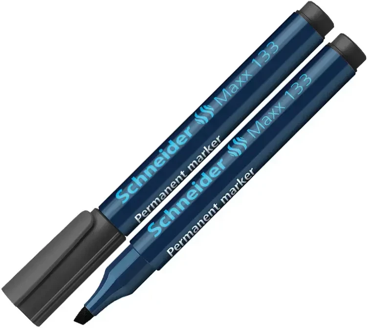 Žymeklis permanentinis Schneider Maxx 133, 1-4 mm, kirsta galvutė, juodas 1213-022