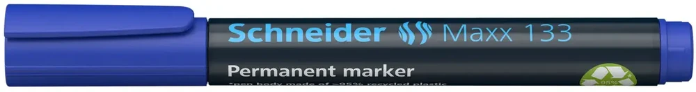 Schneder Žymeklis permanentinis Schneider Maxx 133, 1-4 mm, kirsta galvutė, mėlynas 1213-024