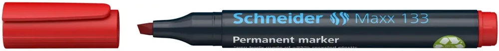 Schneder Žymeklis permanentinis Schneider Maxx 133, 1-4 mm, kirsta galvutė, raudonas 1213-023