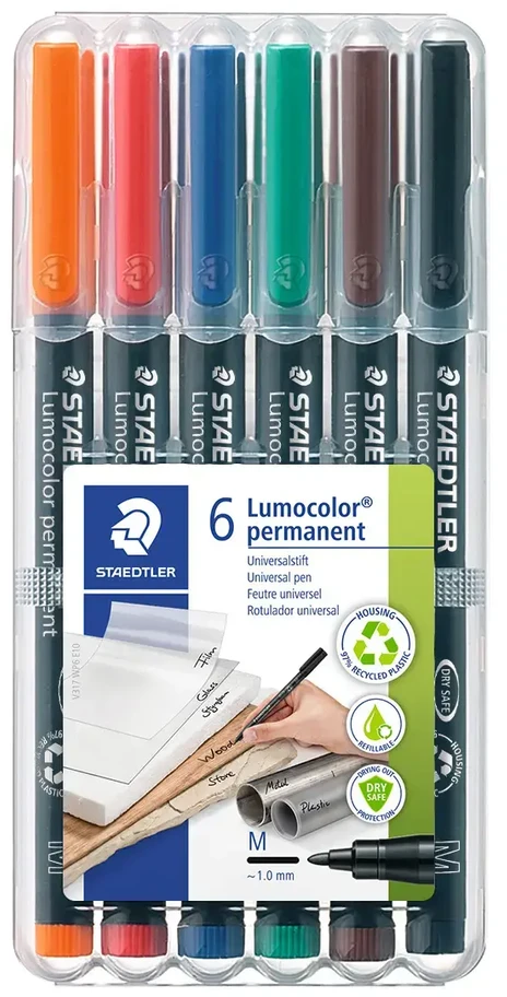 Staedtler STAEDTLER Folienstift Lumocolor M perm 6St