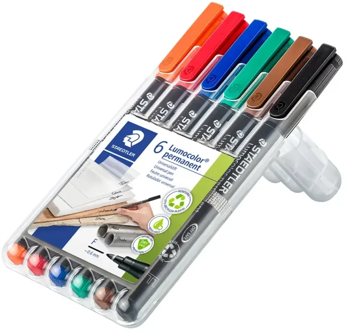 Staedtler STAEDTLER Folienstift Lumocolor F perm 6St