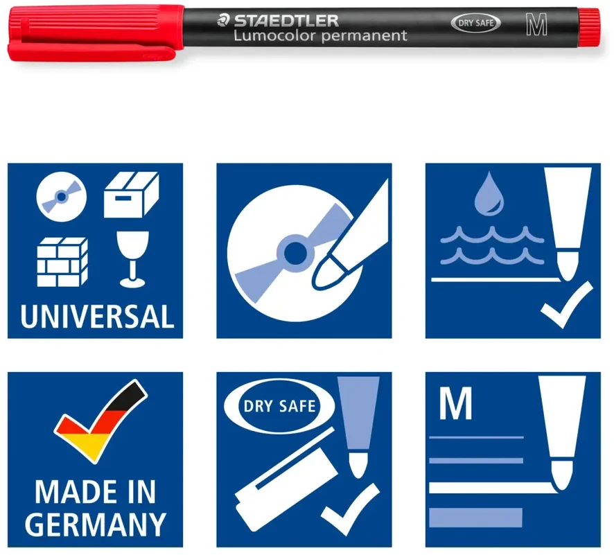 Staedtler STAEDTLER Folienstift Lumocolor M perm 6St