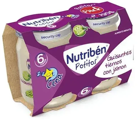 Nutribén žirneliai su kumpiu 2x 190g