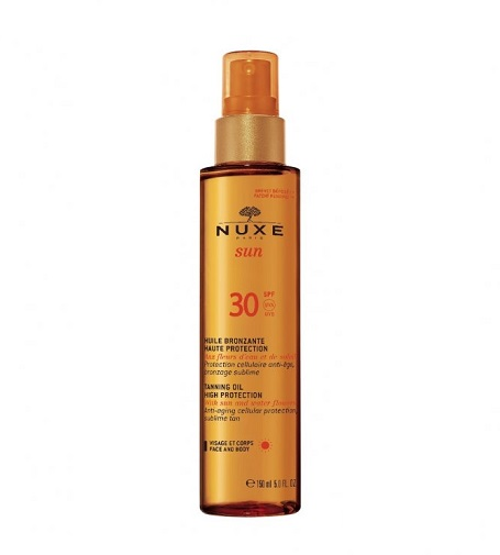 "Nuxe" saulės įdegio aliejus veidui ir kūnui Spf30 150ml