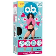 Johnson O.B. menstruacinės kelnaitės XS,S, 1 vnt