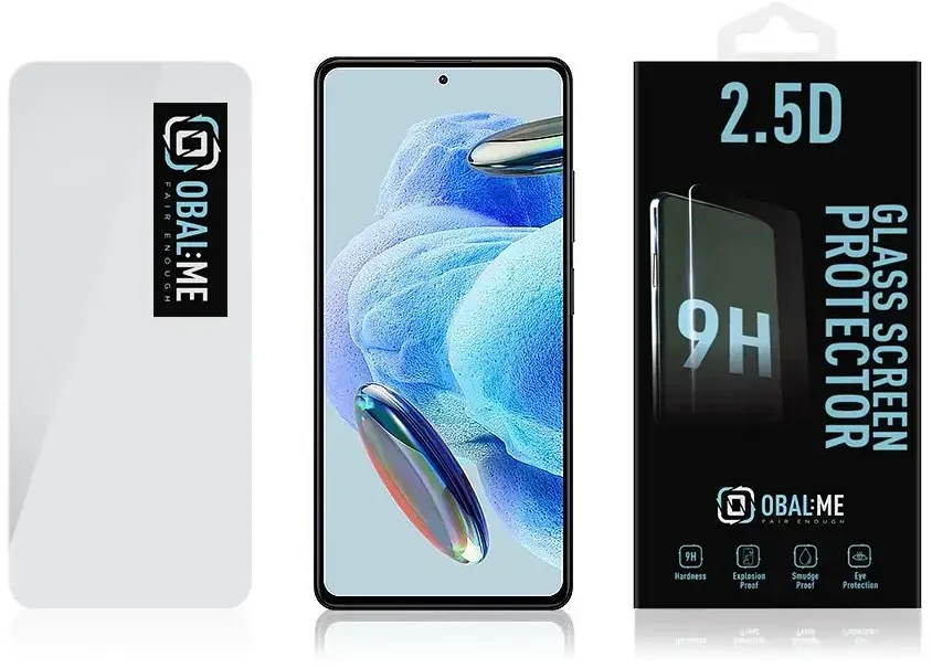 OBAL:ME 2.5D apsauginis stiklas telefonui Xiaomi Redmi Note 12 Pro 5G Clear