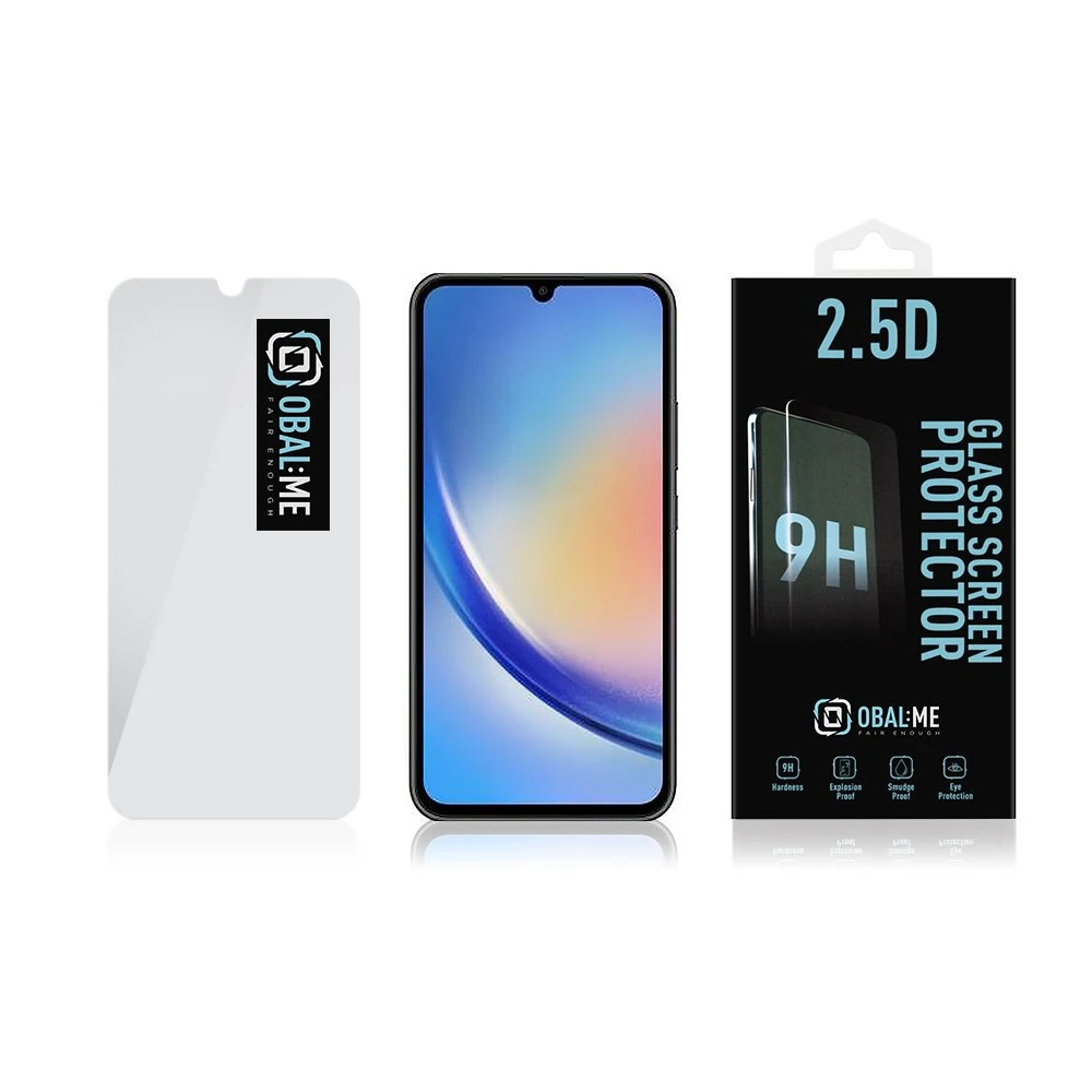 OBAL:ME 2.5D apsauginis stiklas Samsung Galaxy A34 5G Clear