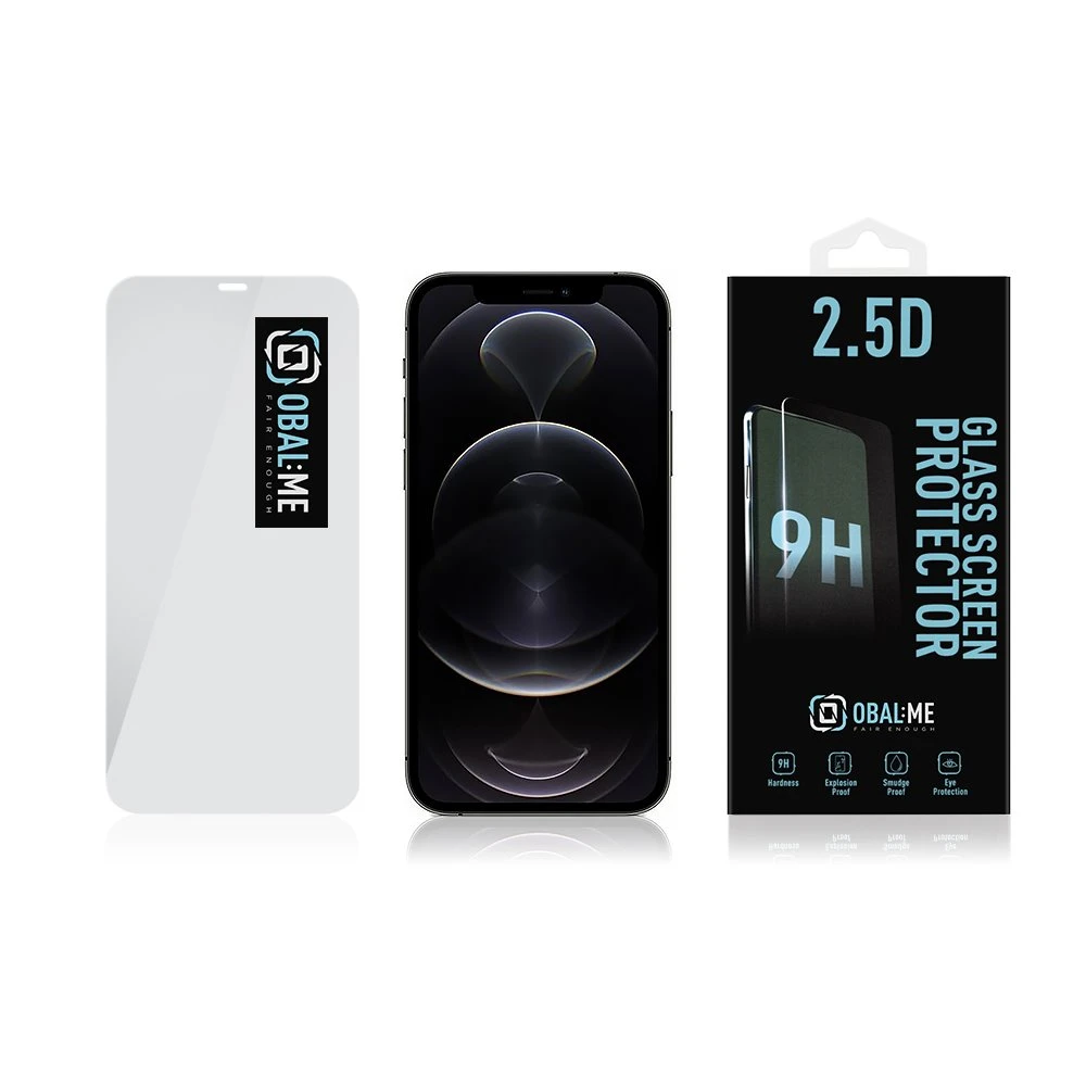OBAL:ME 2.5D apsauginis stiklas telefonui Apple iPhone 12/12 Pro Clear