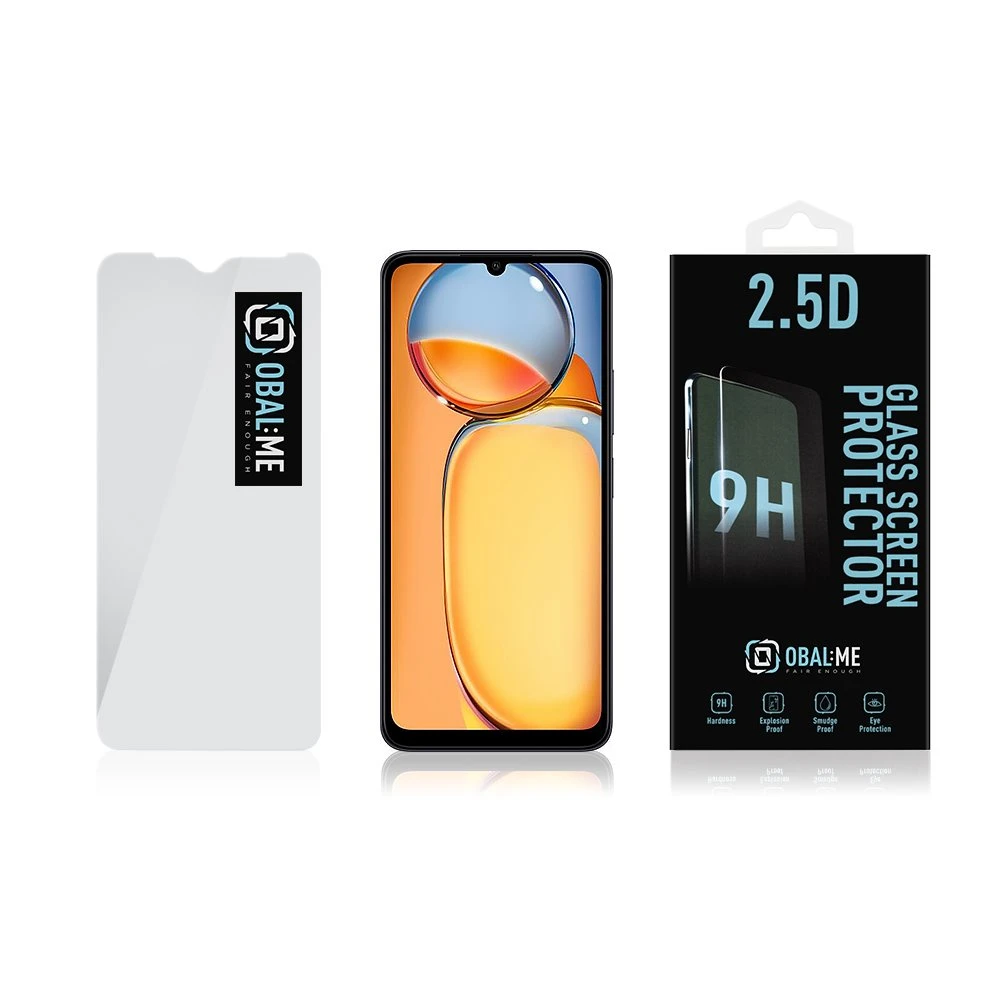 OBAL:ME 2.5D apsauginis stiklas telefonui Xiaomi Redmi 13C 4G/5G/Poco C65 Clear