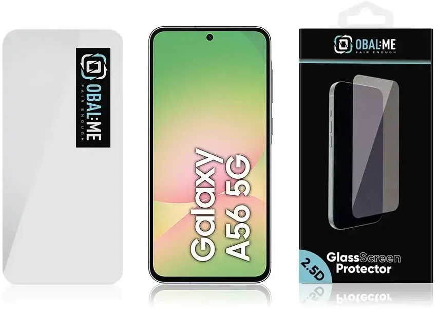 OBAL:ME 2.5D grūdintas stiklas telefonui Samsung Galaxy A56 5G permatomas