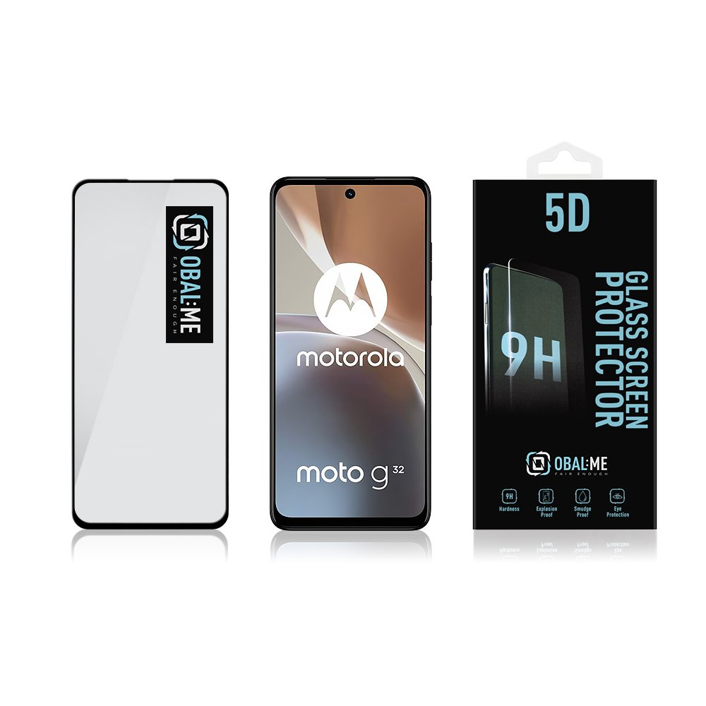 iLike OBAL:ME 5D apsauginis stiklas telefonui Motorola G32 Juodas