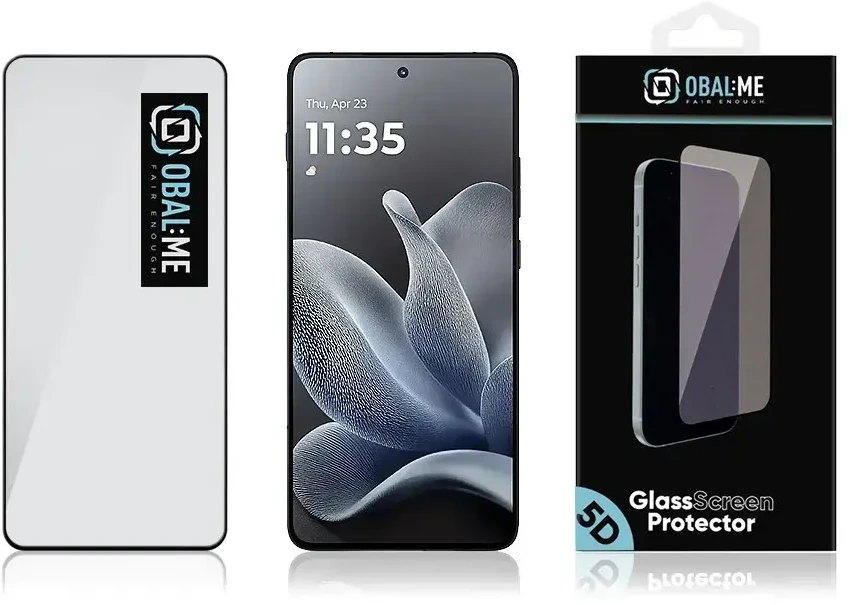 OBAL:ME 5D Apsauginis stiklas Screen Protector skirtas Motorola Edge 70 Juodas