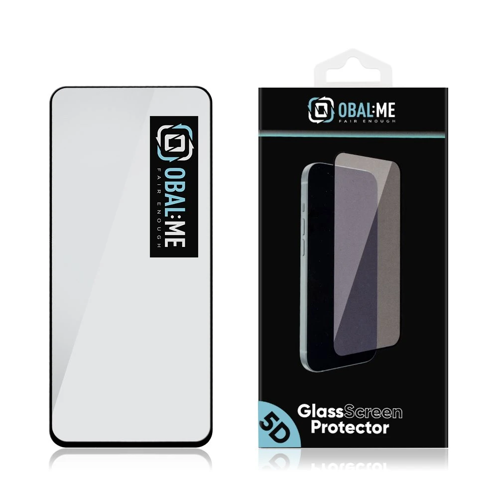 OBAL:ME 5D Apsauginis stiklas Screen Protector skirtas Motorola G56 Juodas