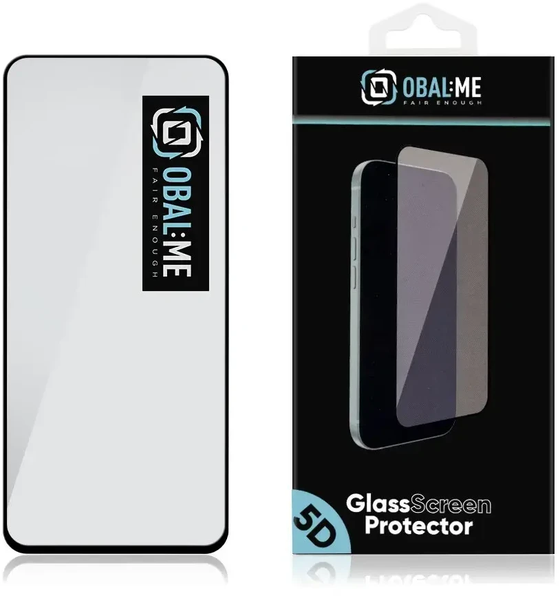 OBAL:ME 5D apsauginis stiklas Screen Protector skirtas Motorola G15/G15 Power juodos spalvos