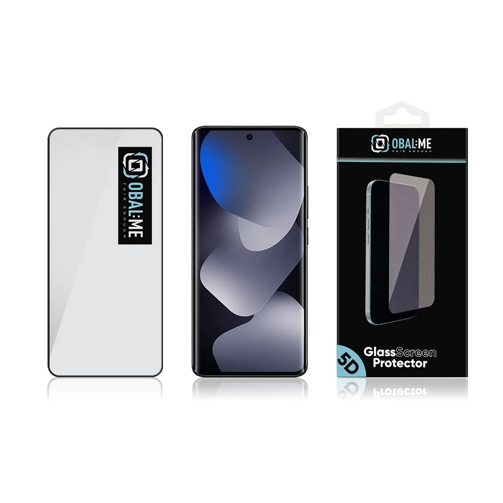 OBAL:ME 5D Apsauginis stiklas skirtas Xiaomi Redmi Note 15 4G/5G/Poco M8 5G Juodas