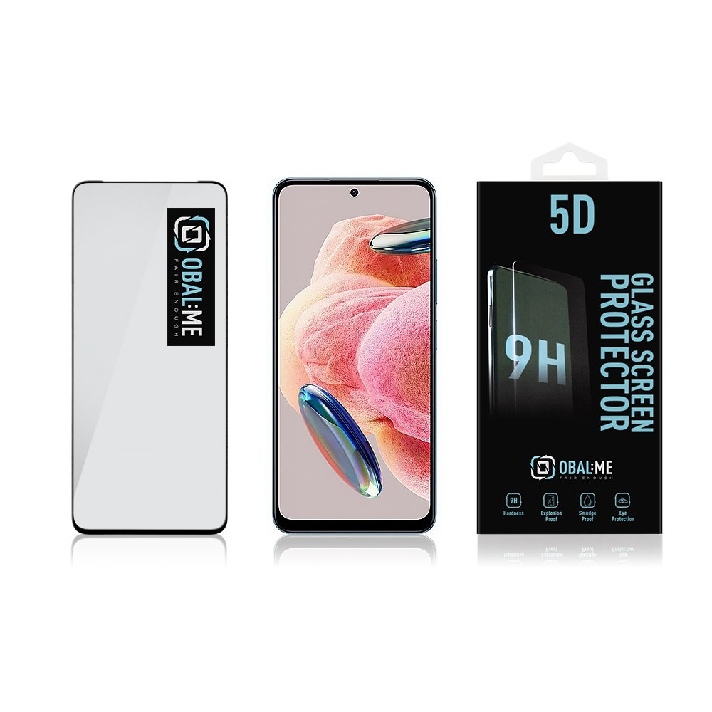 Samsung OBAL:ME 5D apsauginis stiklas telefonui Xiaomi Redmi 13 4G/5G Juodas
