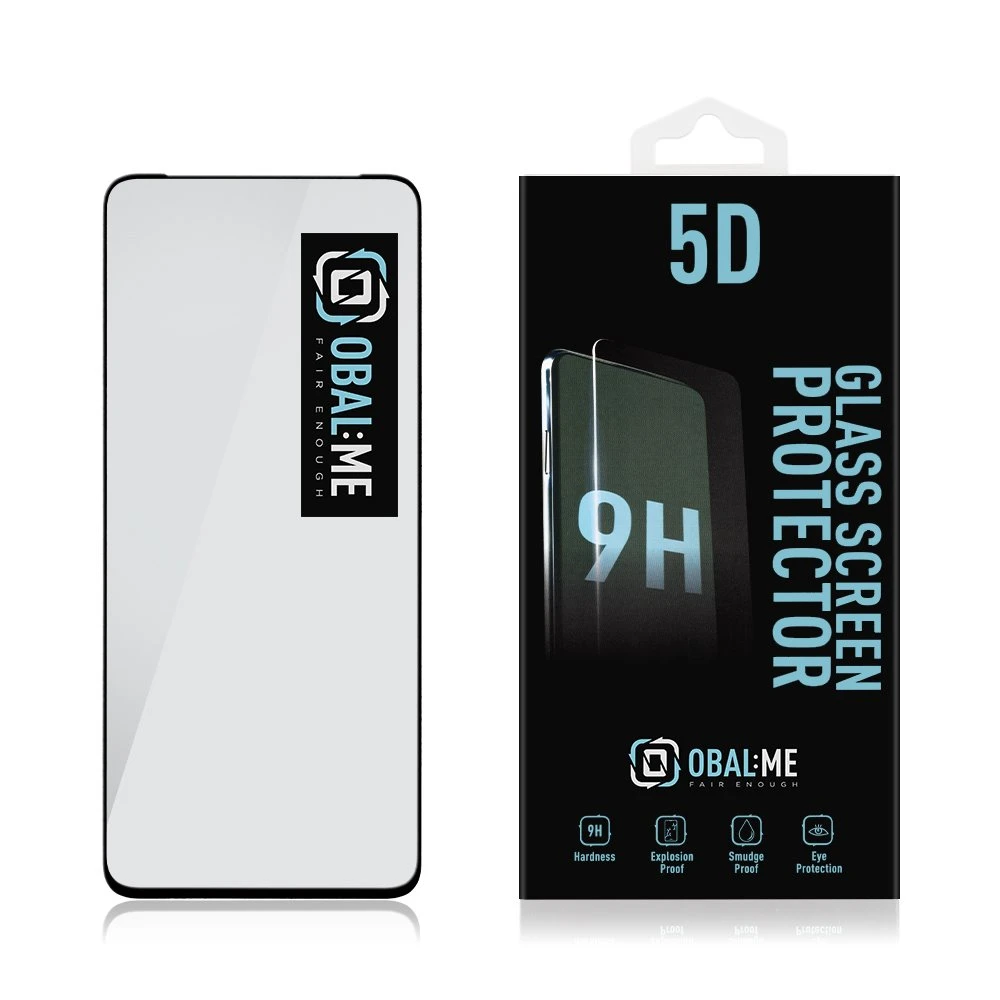 OBAL:ME 5D apsauginis stiklas telefonui Xiaomi Redmi 12 4G/5G Juodas