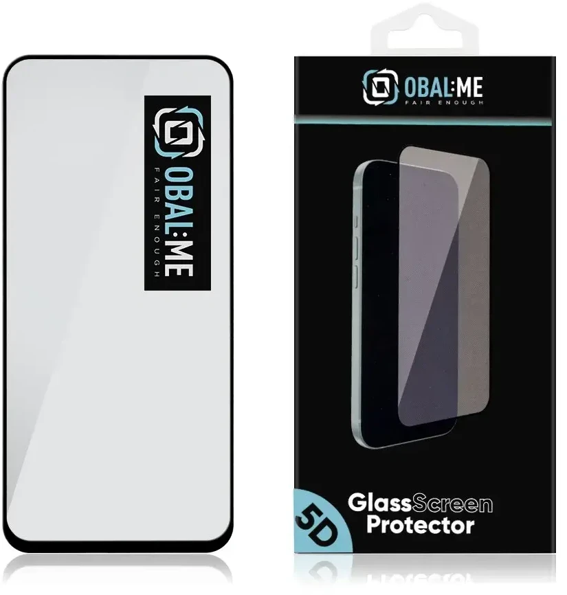 OBAL:ME 5D stiklas Apsauginis stiklas skirtas Xiaomi Redmi 15 5G Juodas