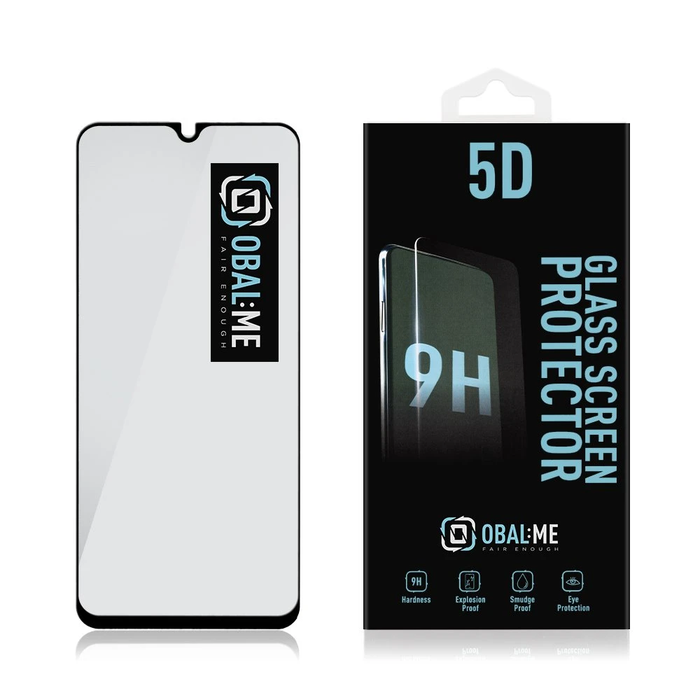 OBAL:ME 5D apsauginis stiklas telefonui Xiaomi Redmi 10C Juodas