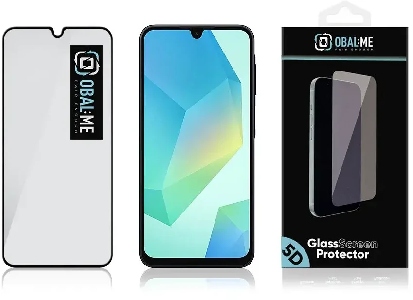 OBAL:ME 5D Apsauginis stiklas Samsung Galaxy A16 4G/5G Juodas