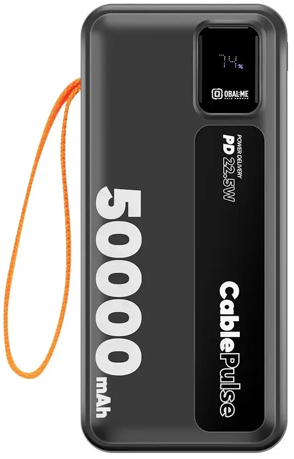 OBAL:ME CablePulse Powerbank 50000mAh 22,5W juodos spalvos