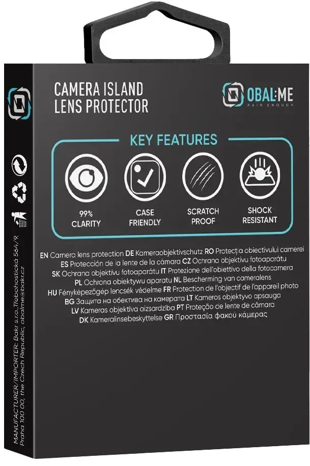 OBAL:ME Camera Island Lens Protector for Apple iPhone 17 Pro Max Cosmic Oranžinis