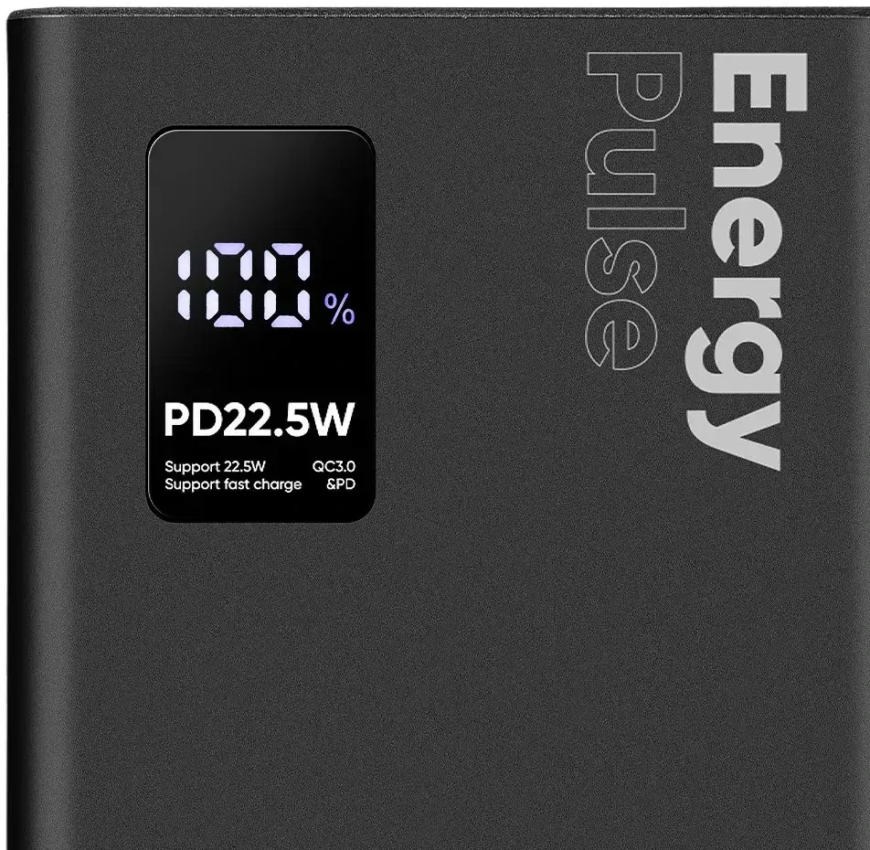 OBAL:ME EnergyPulse Powerbank 10000mAh 22.5W juodos spalvos