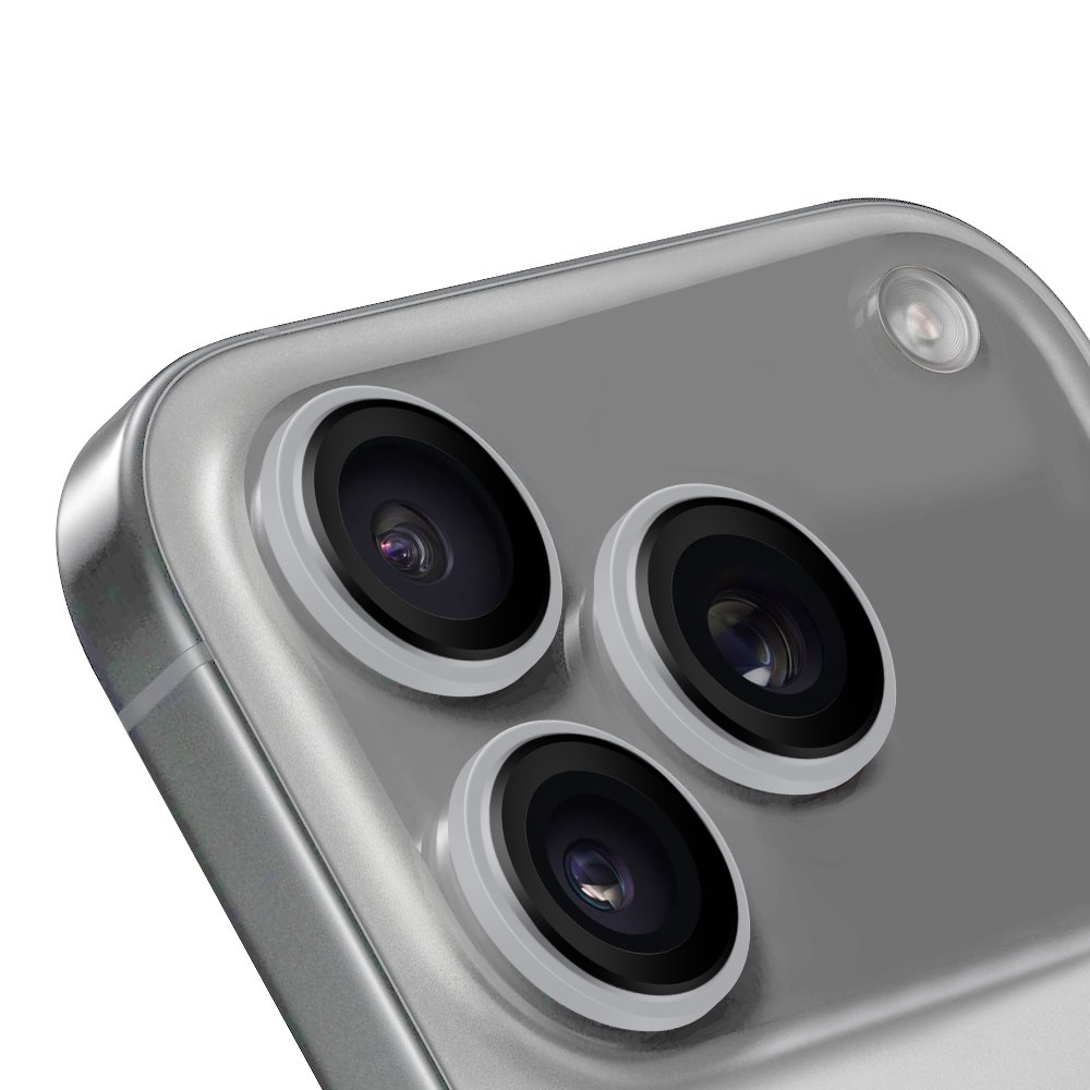 OBAL:ME kameros apsauga skirta Apple iPhone 17 Pro/17 Pro Max Sidabrinis