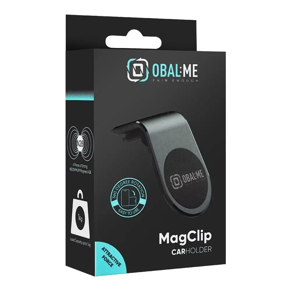 OBAL:ME MagClip magnetinis automobilinis laikiklis juodos spalvos