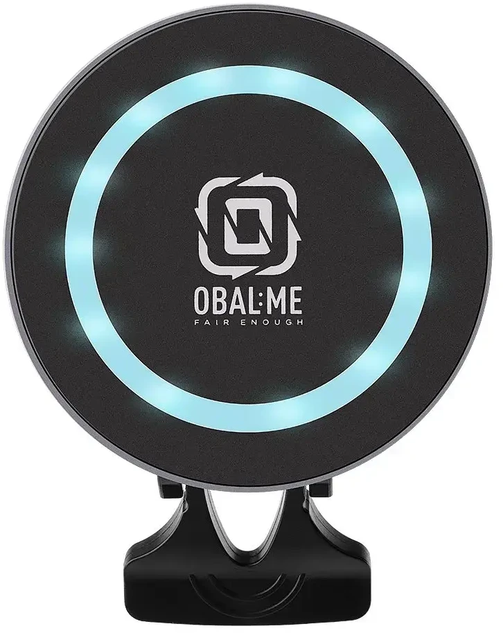 OBAL:ME MagNetix Aura Automobilinis telefono laikiklis su belaidžiu įkrovimu 15W juodos spalvos