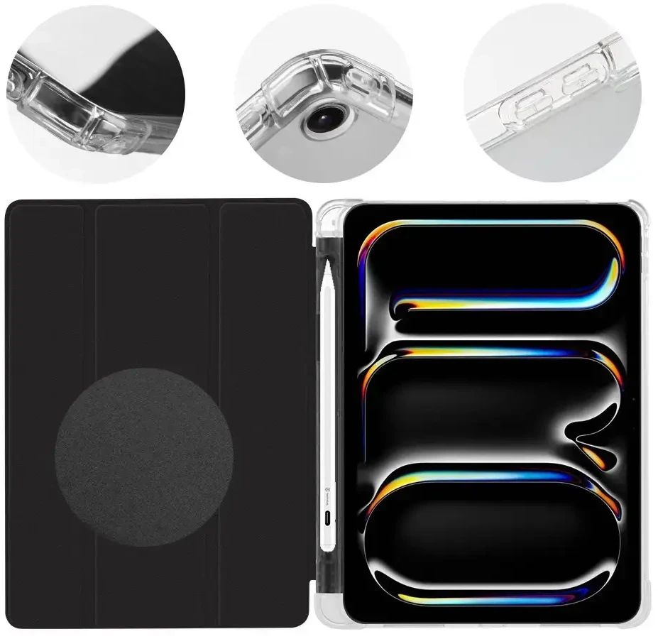 OBAL:ME MistyTab dėklas skirtas Apple iPad Air 4 (2020)/iPad Pro 11 (1/2/3/4) juodos spalvos