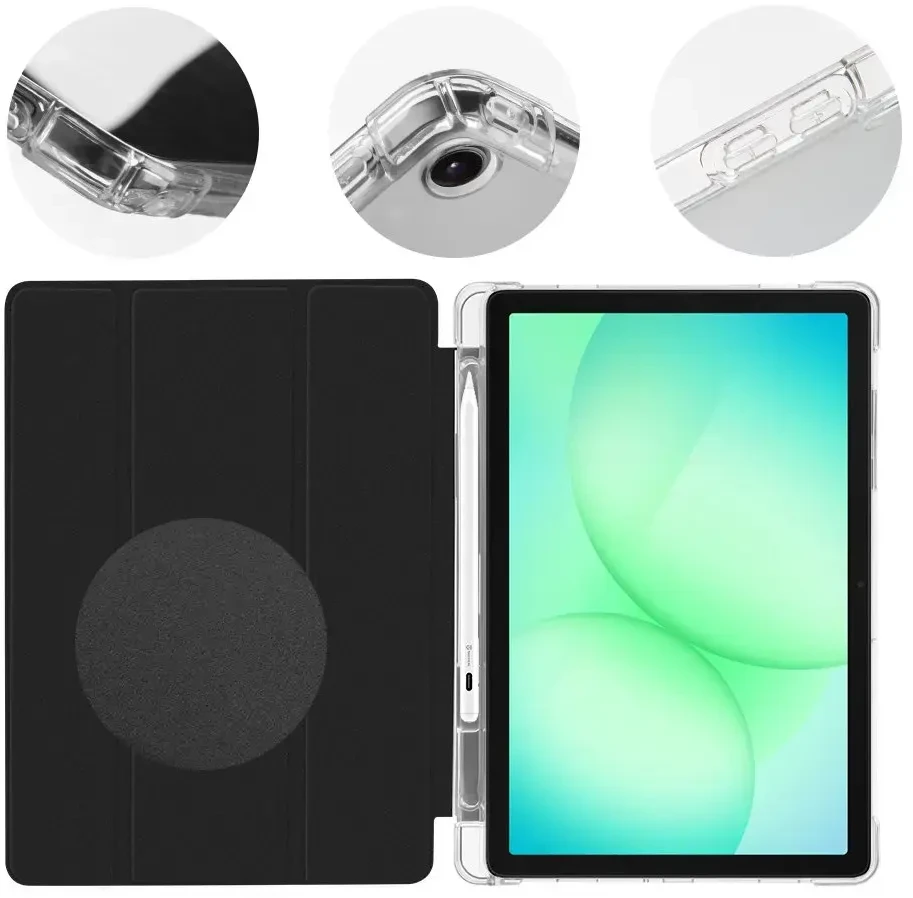 OBAL:ME MistyTab dėklas skirtas Samsung Galaxy Tab A11+ juodos spalvos