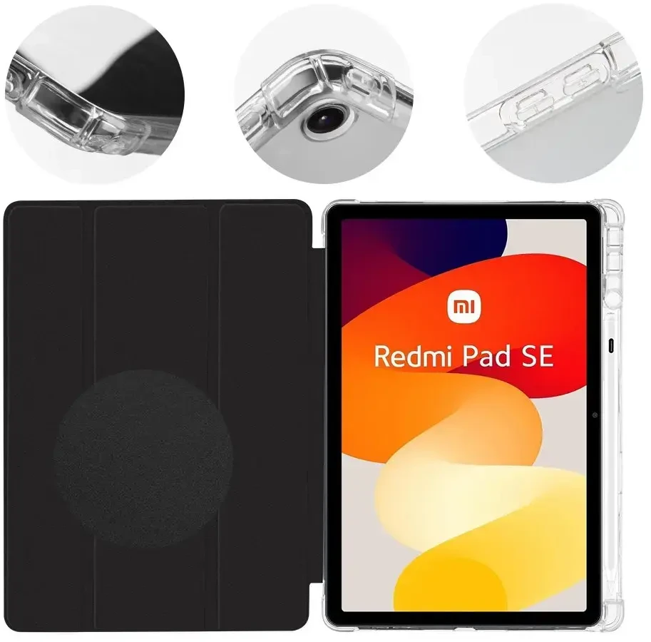 OBAL:ME MistyTab dėklas skirtas Xiaomi Redmi Pad SE juodos spalvos