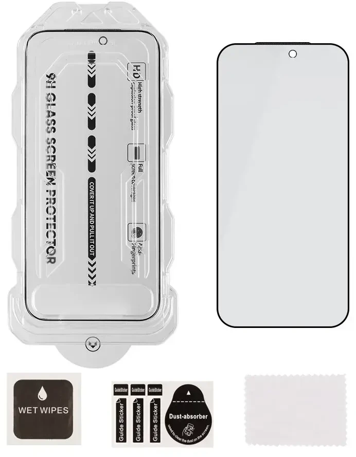 OBAL:ME Privacy 5D stiklinė ekrano apsauga su aplikatoriumi, skirta iPhone 18 Pro Max, juoda