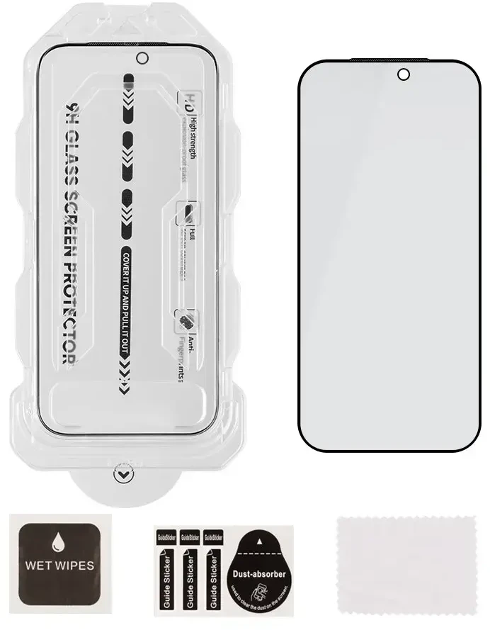 OBAL:ME Privacy 5D stiklinė ekrano apsauga su aplikatoriumi, skirta iPhone 18 Pro, juoda