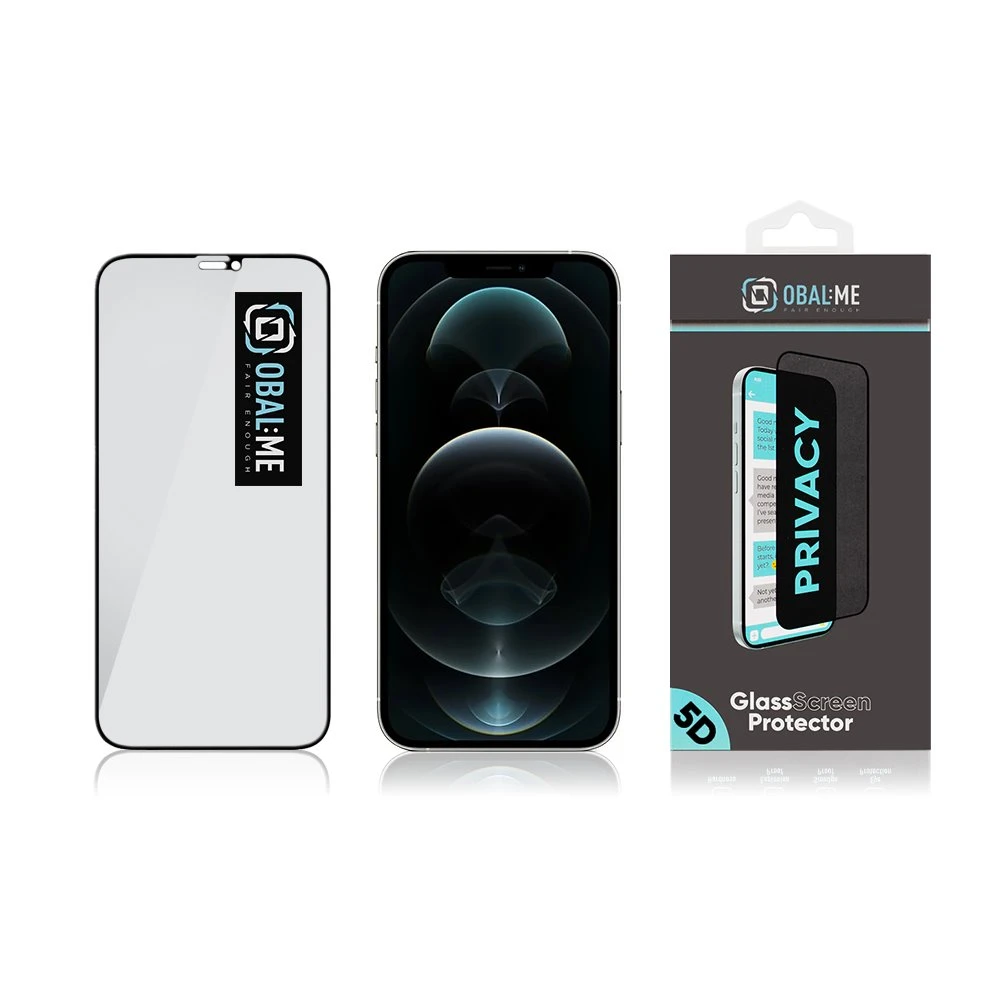OBAL:ME Privacy 5D ekrano apsauga Apple iPhone 12/12 Pro Juodas