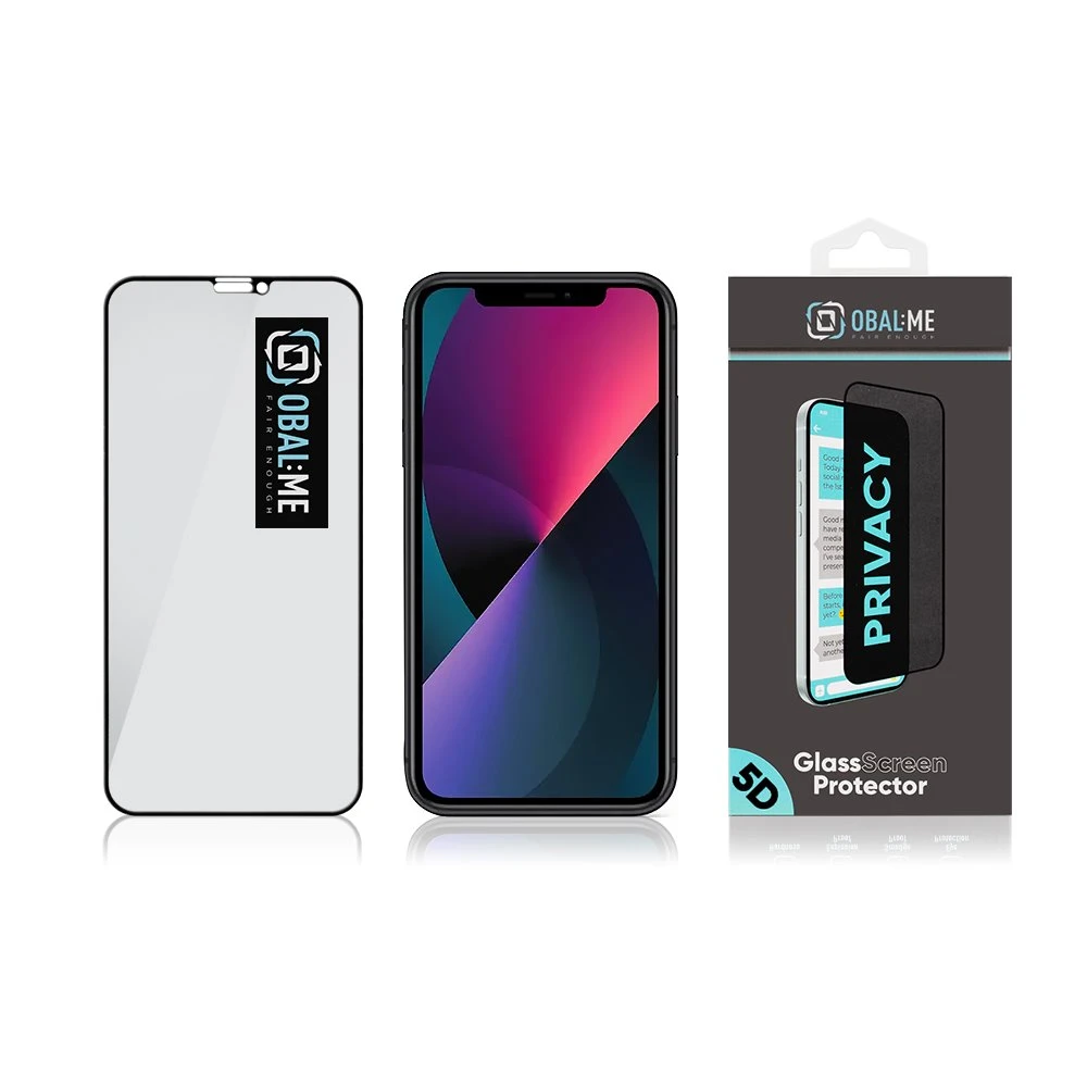 OBAL:ME Privacy 5D ekrano apsauga telefonui Apple iPhone 11/XR Juodas