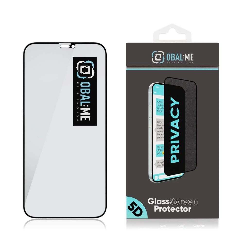 OBAL:ME Privacy 5D ekrano apsauga Apple iPhone 12/12 Pro Juodas
