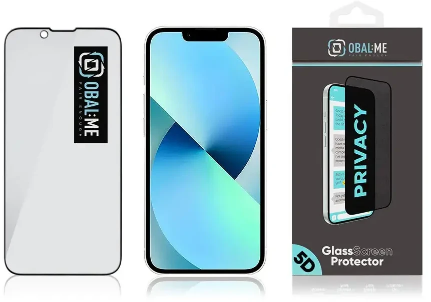 OBAL:ME Privacy 5D ekrano apsauga telefonui Apple iPhone 13 Mini Juodas