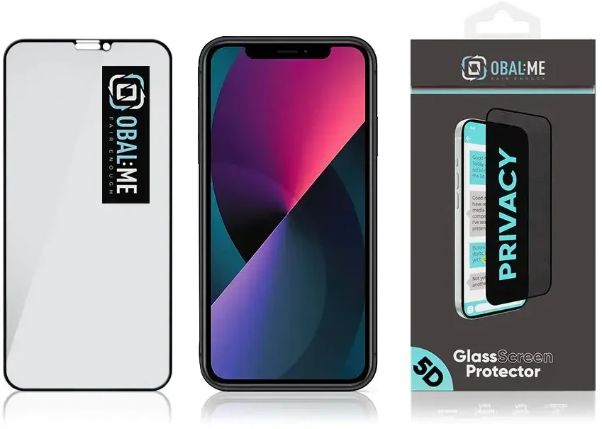 OBAL:ME Privacy 5D grūdintas stiklas telefonui Apple iPhone 11 | iPhone XR juodas