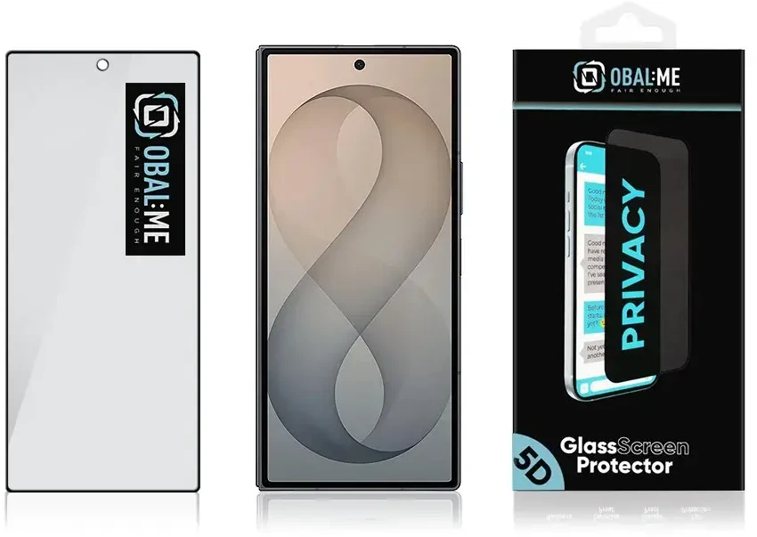 OBAL:ME Privacy 5D grūdintas stiklas telefonui Samsung Galaxy Z Fold 8 Ultra (F976) (privatumo efektas)